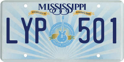 MS license plate LYP501