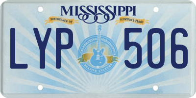 MS license plate LYP506