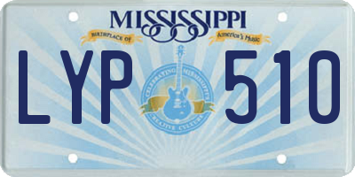MS license plate LYP510