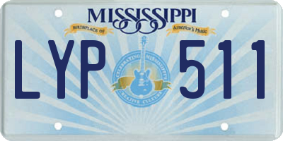 MS license plate LYP511