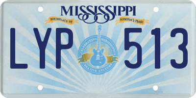MS license plate LYP513