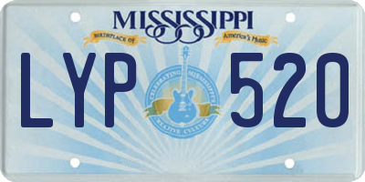 MS license plate LYP520
