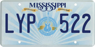 MS license plate LYP522