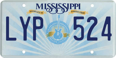 MS license plate LYP524