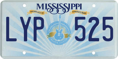 MS license plate LYP525