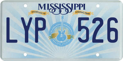 MS license plate LYP526