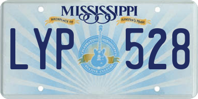 MS license plate LYP528