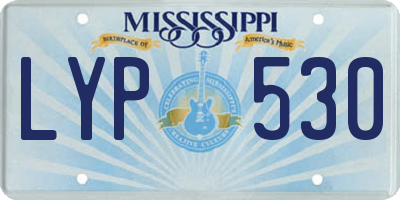 MS license plate LYP530
