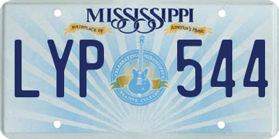 MS license plate LYP544