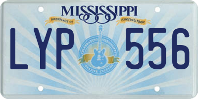MS license plate LYP556