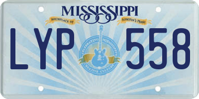 MS license plate LYP558
