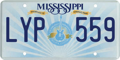 MS license plate LYP559