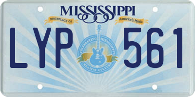 MS license plate LYP561