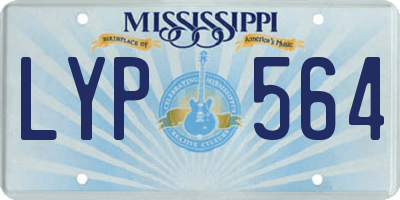 MS license plate LYP564
