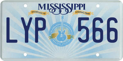 MS license plate LYP566