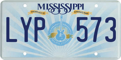 MS license plate LYP573