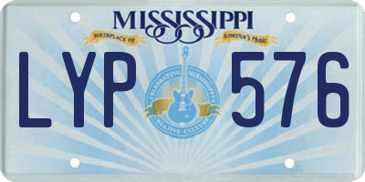 MS license plate LYP576