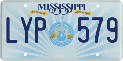 MS license plate LYP579