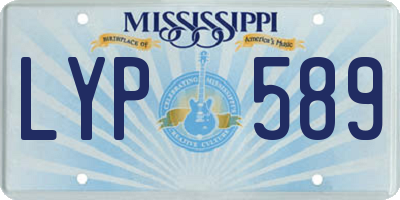 MS license plate LYP589