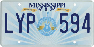 MS license plate LYP594