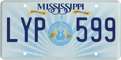 MS license plate LYP599
