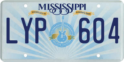 MS license plate LYP604