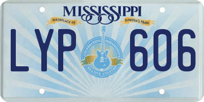 MS license plate LYP606