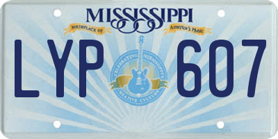 MS license plate LYP607