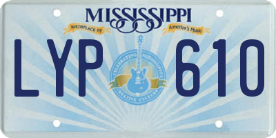 MS license plate LYP610