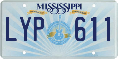 MS license plate LYP611
