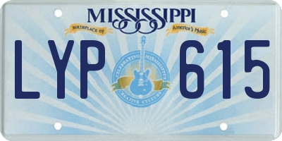 MS license plate LYP615