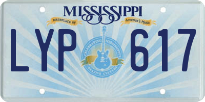 MS license plate LYP617