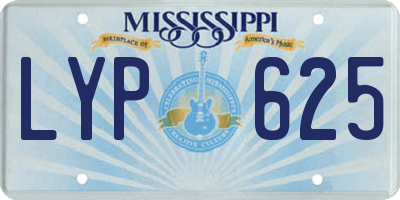 MS license plate LYP625