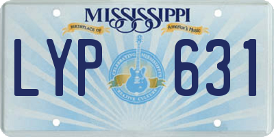 MS license plate LYP631