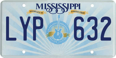 MS license plate LYP632