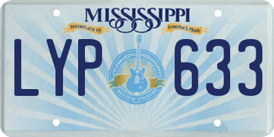 MS license plate LYP633