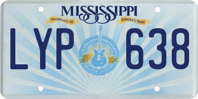 MS license plate LYP638