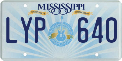 MS license plate LYP640