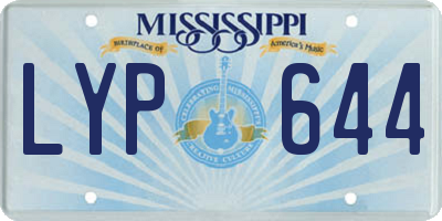 MS license plate LYP644