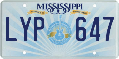 MS license plate LYP647