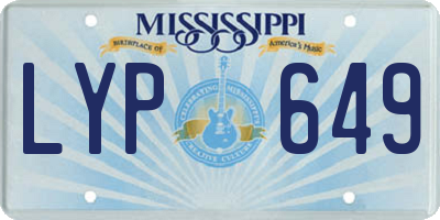 MS license plate LYP649
