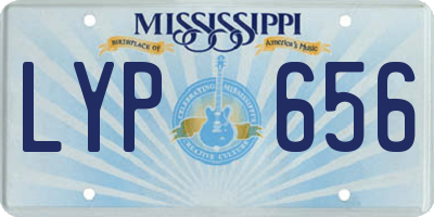 MS license plate LYP656