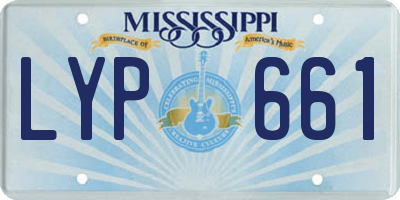 MS license plate LYP661