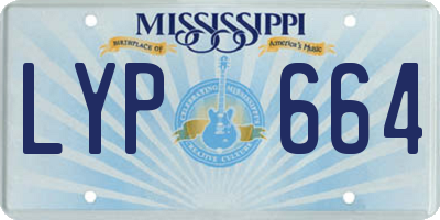 MS license plate LYP664