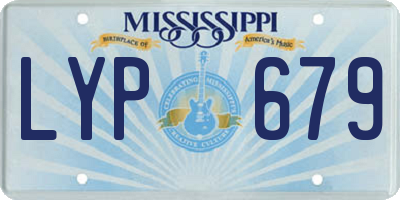 MS license plate LYP679
