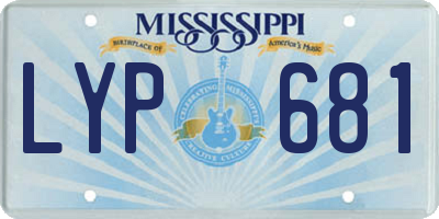 MS license plate LYP681