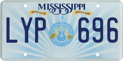 MS license plate LYP696