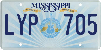 MS license plate LYP705