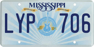 MS license plate LYP706