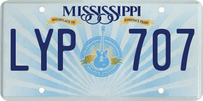 MS license plate LYP707